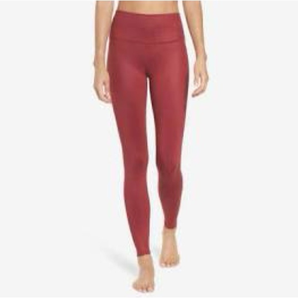 AloYoga high waist tech lift airbrush legging - crimson size small